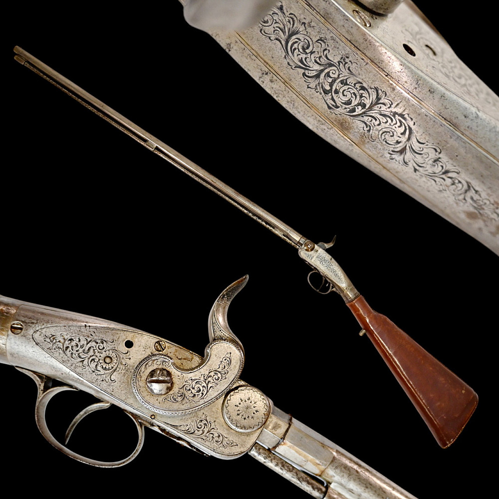 Rare English Pneumatic, Air Rifle by Staudenmayer London (?), Early ...